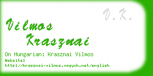 vilmos krasznai business card